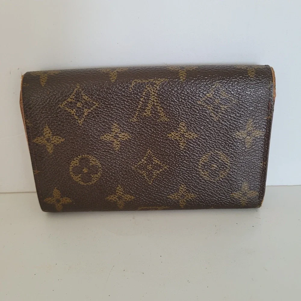 Louis Vuitton Monogram Canvas Portefeuille Tresor Wallet Brown CA0050